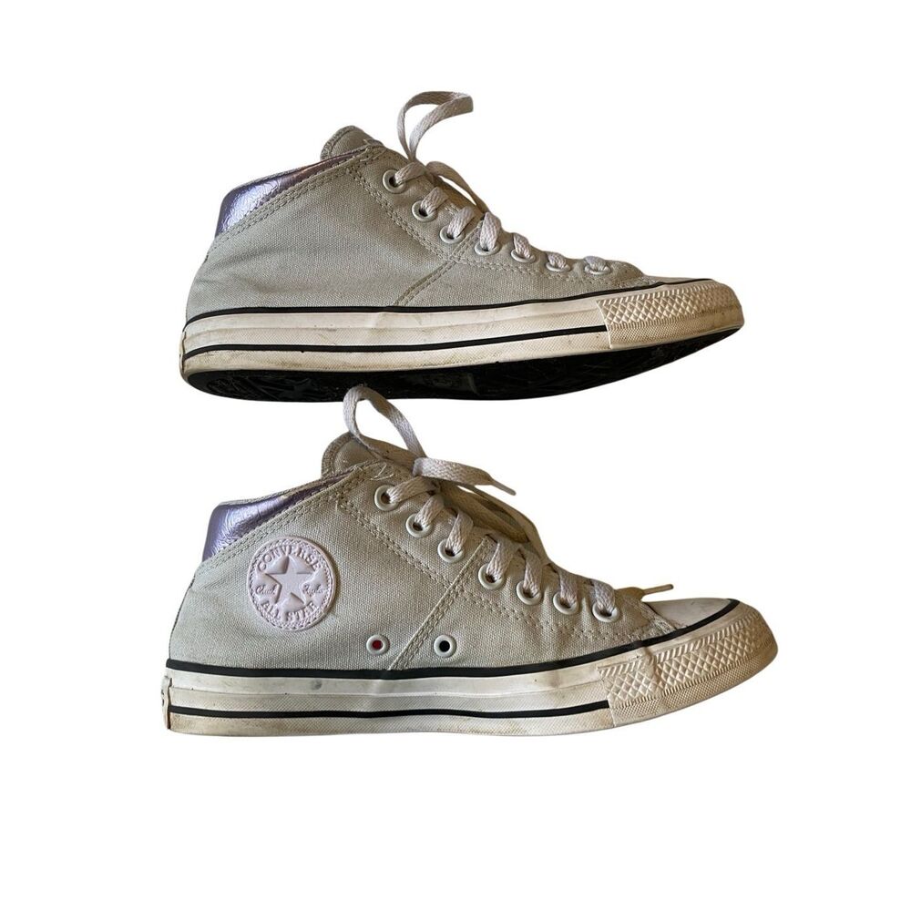 Converse Chuck Taylor All Star Madison Mid Top Womens Shoes Wolf Grey White
